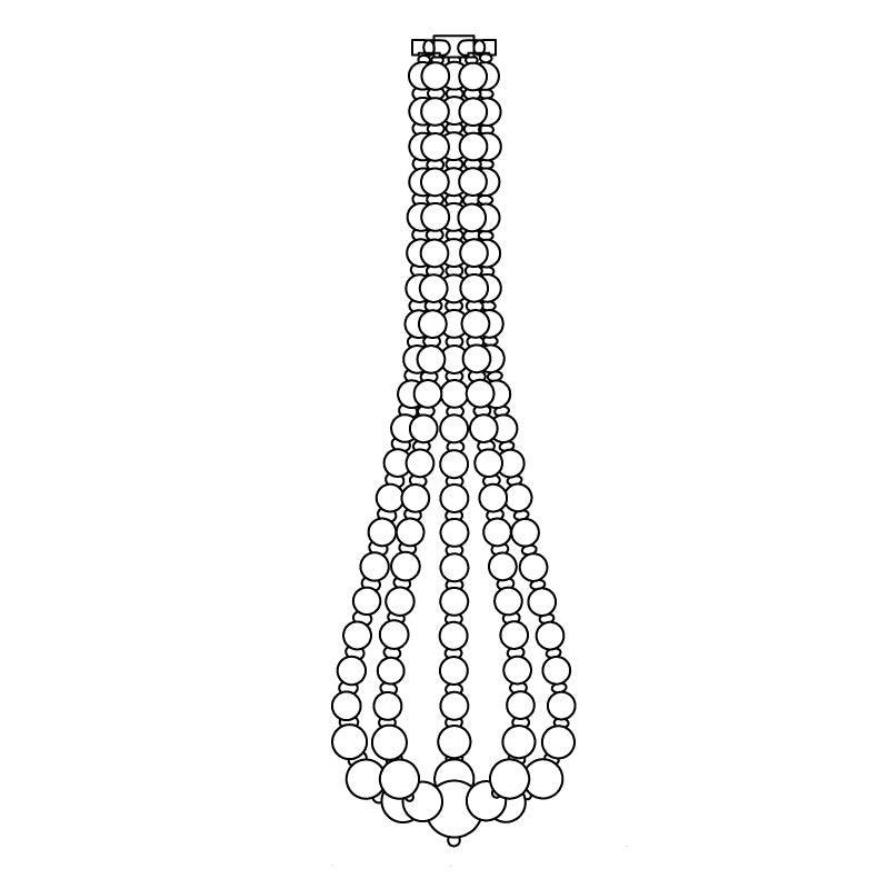 Petal Chandelier Collier de Perles Luxueux - Neutralighting