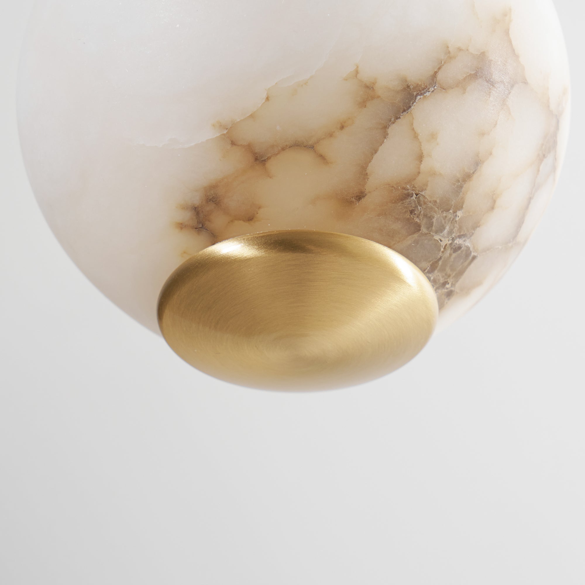Elore Modern Minimalist Pearl Alabaster Pendant Light - Lamp Copper