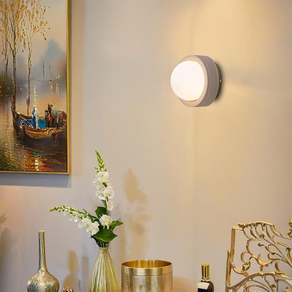 Carinor Modern Minimalist Travertine Metal Wall Lamp - Lamp Copper