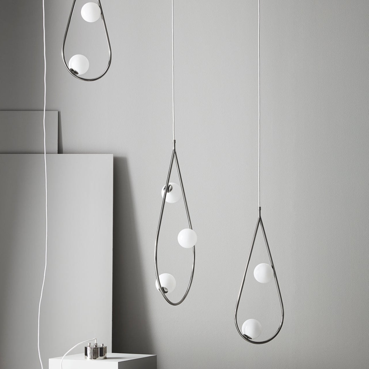 Ertheion Modern Minimalist Pearls Brass Glass Pendant Lamp - Lamp Copper