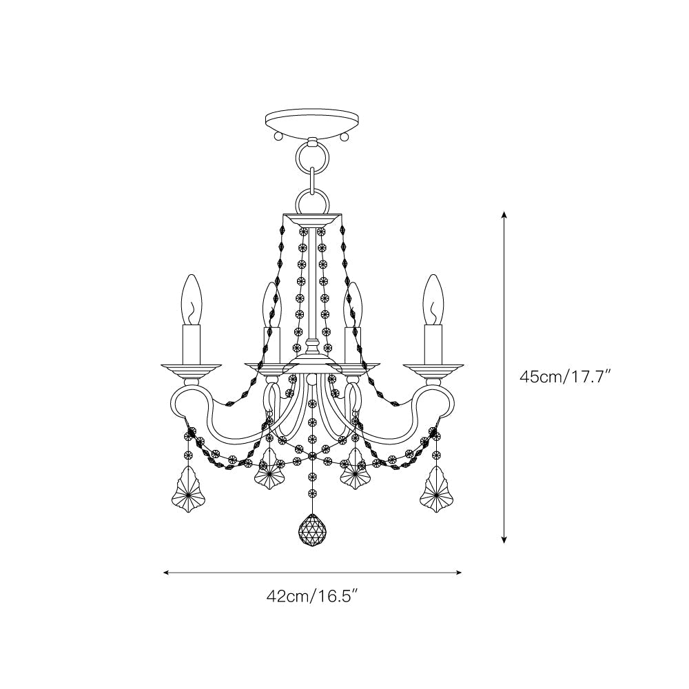 Mysorarae Postmodern Luxury Brass Crystal Chandelier - Lamp Copper