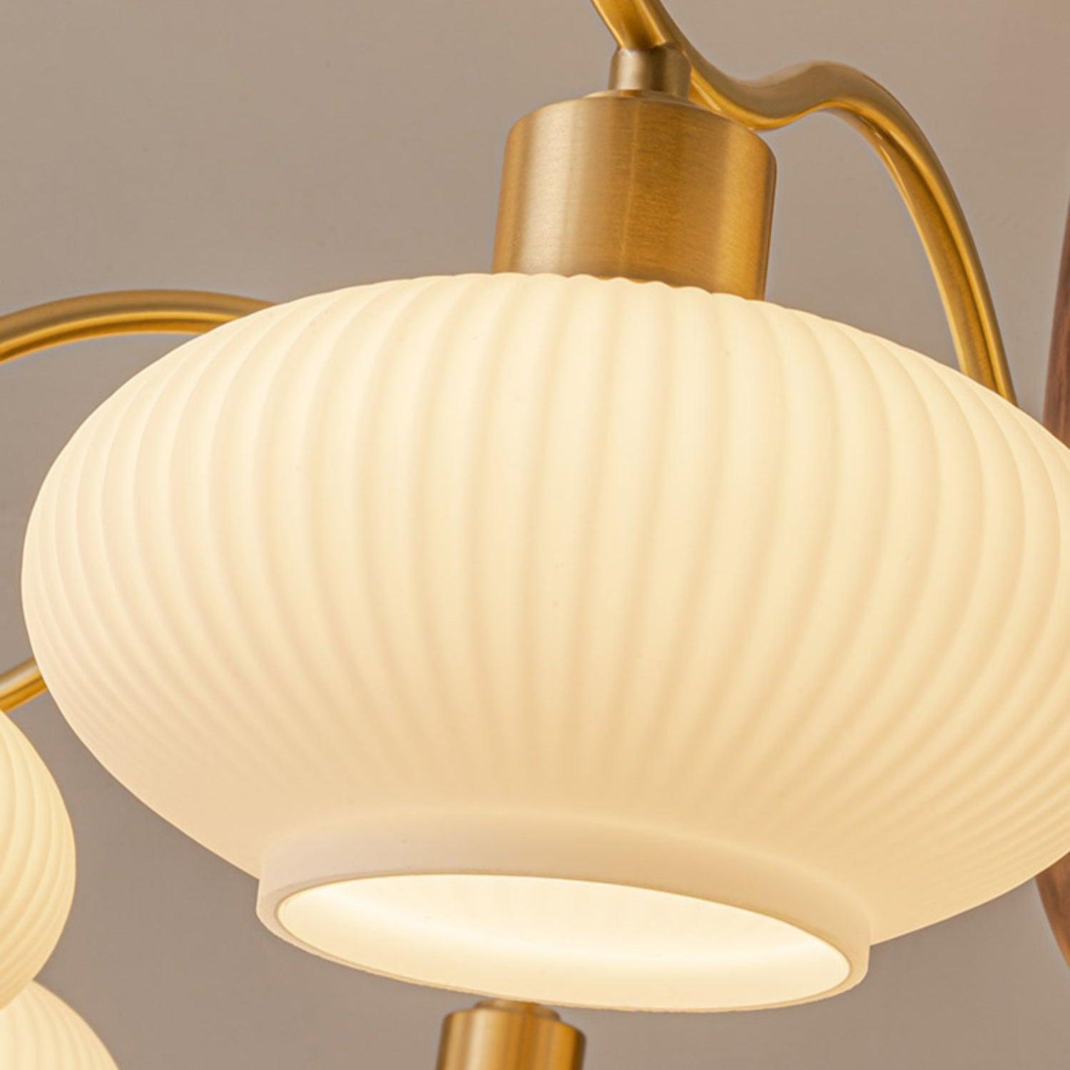 Cavien Lustre en Laiton et Noyer - Neutralighting