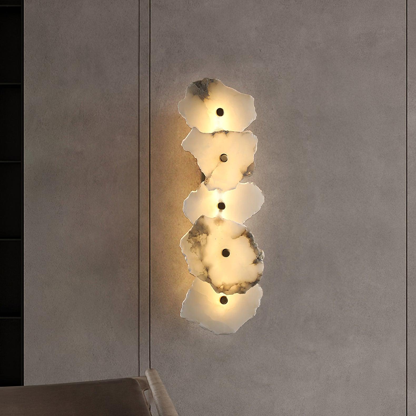 Alaeila Applique Murale en Albâtre avec Rameau Floral - Neutralighting