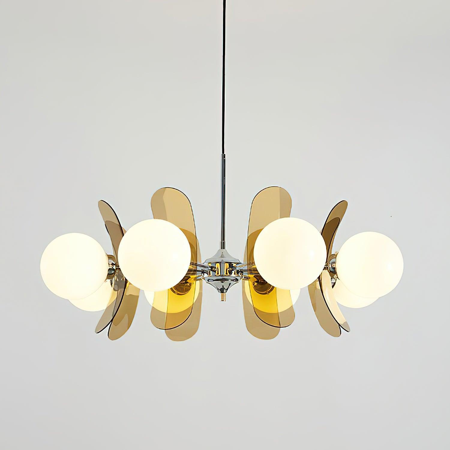 Lustra Chandelier en Verre Moderne Chrome Élégant - Neutralighting