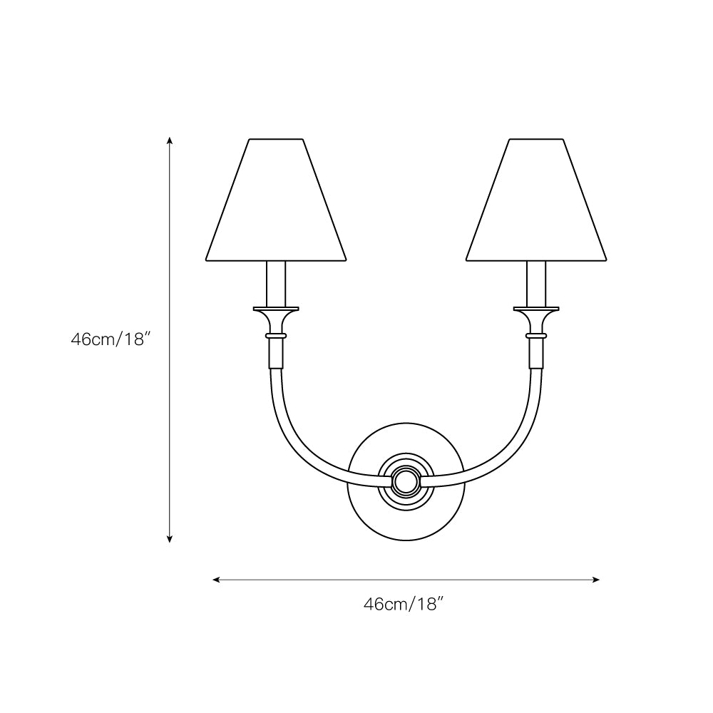 Cygnus Applique Murale Tissu Noir Minimaliste Traditionnelle Moderne - Neutralighting