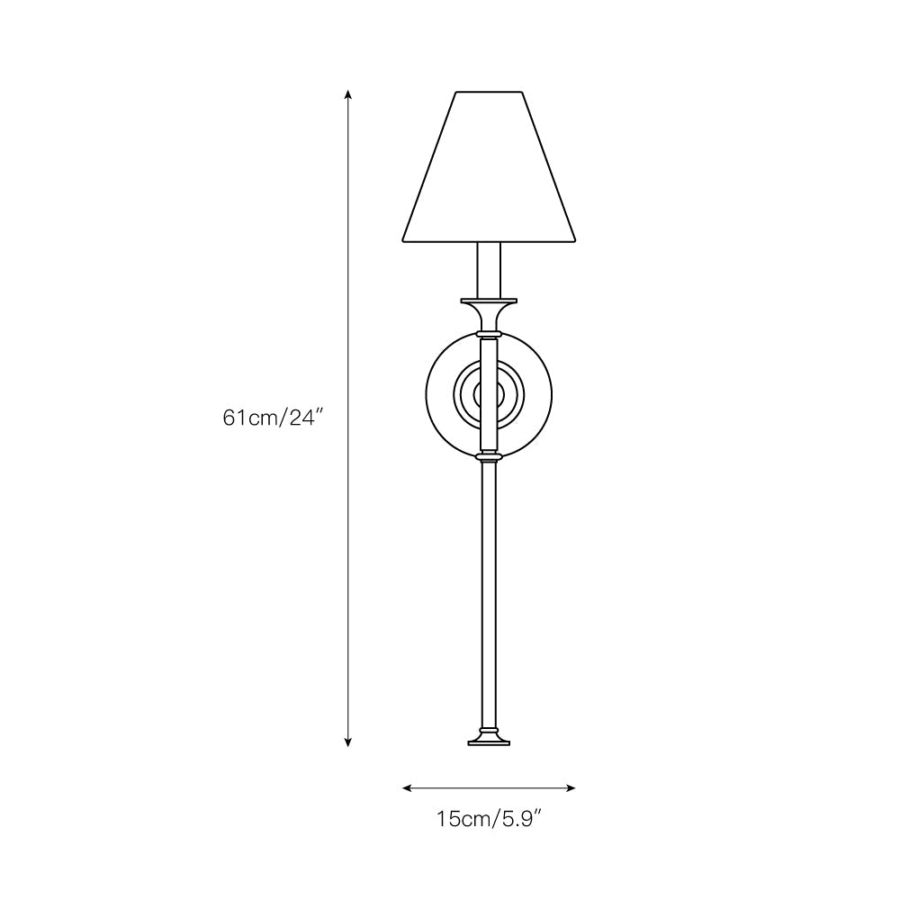 Cygnus Applique Murale Tissu Noir Minimaliste Traditionnelle Moderne - Neutralighting