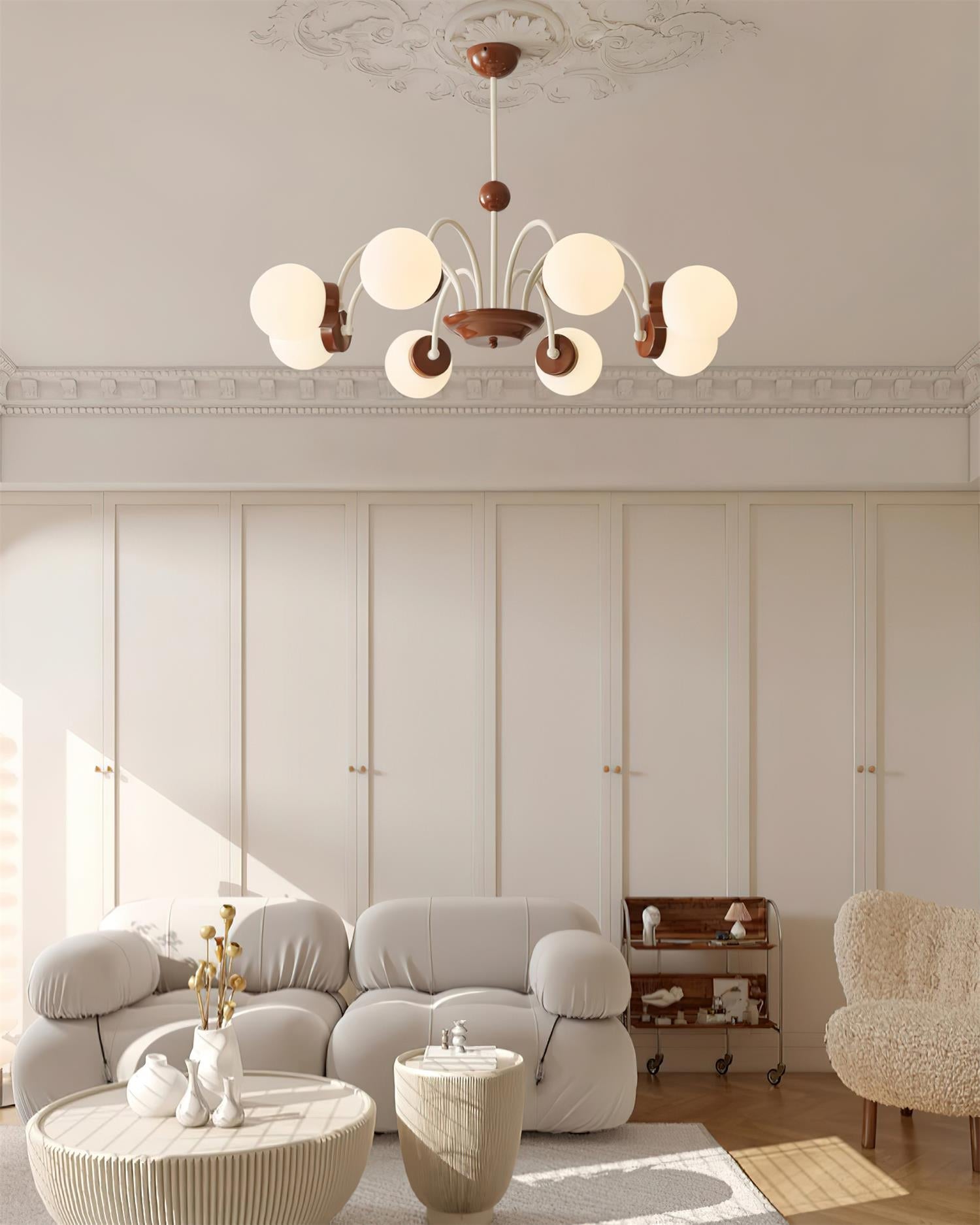 Lustra Lustre 8-Lumières Globe Pivone Élégant - Neutralighting