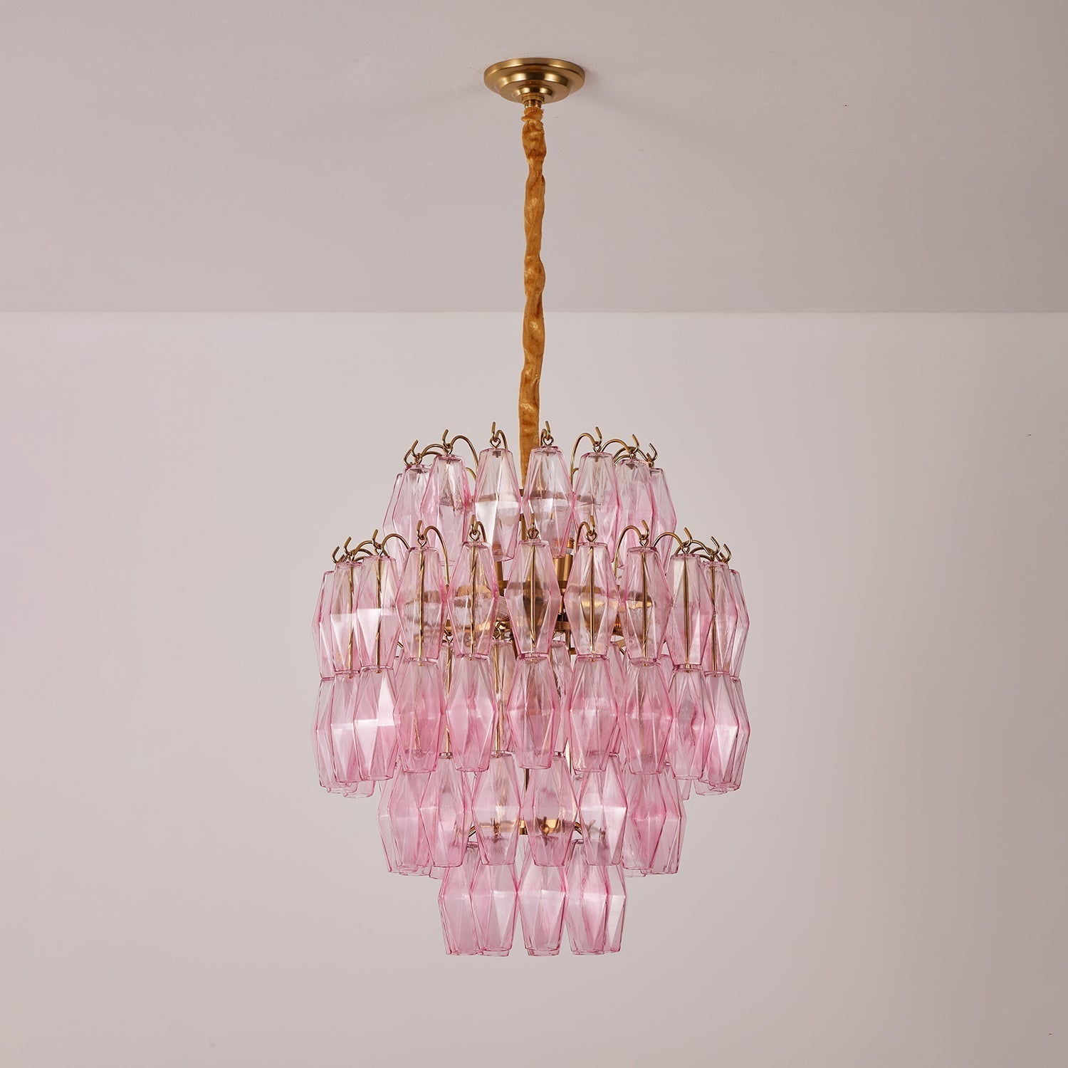 Aurora Lustre Rose Murano Verre Superposé Glamour - Neutralighting