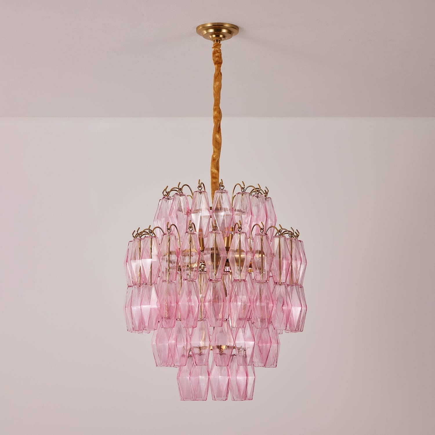 Aurora Lustre Rose Murano Verre Superposé Glamour - Neutralighting