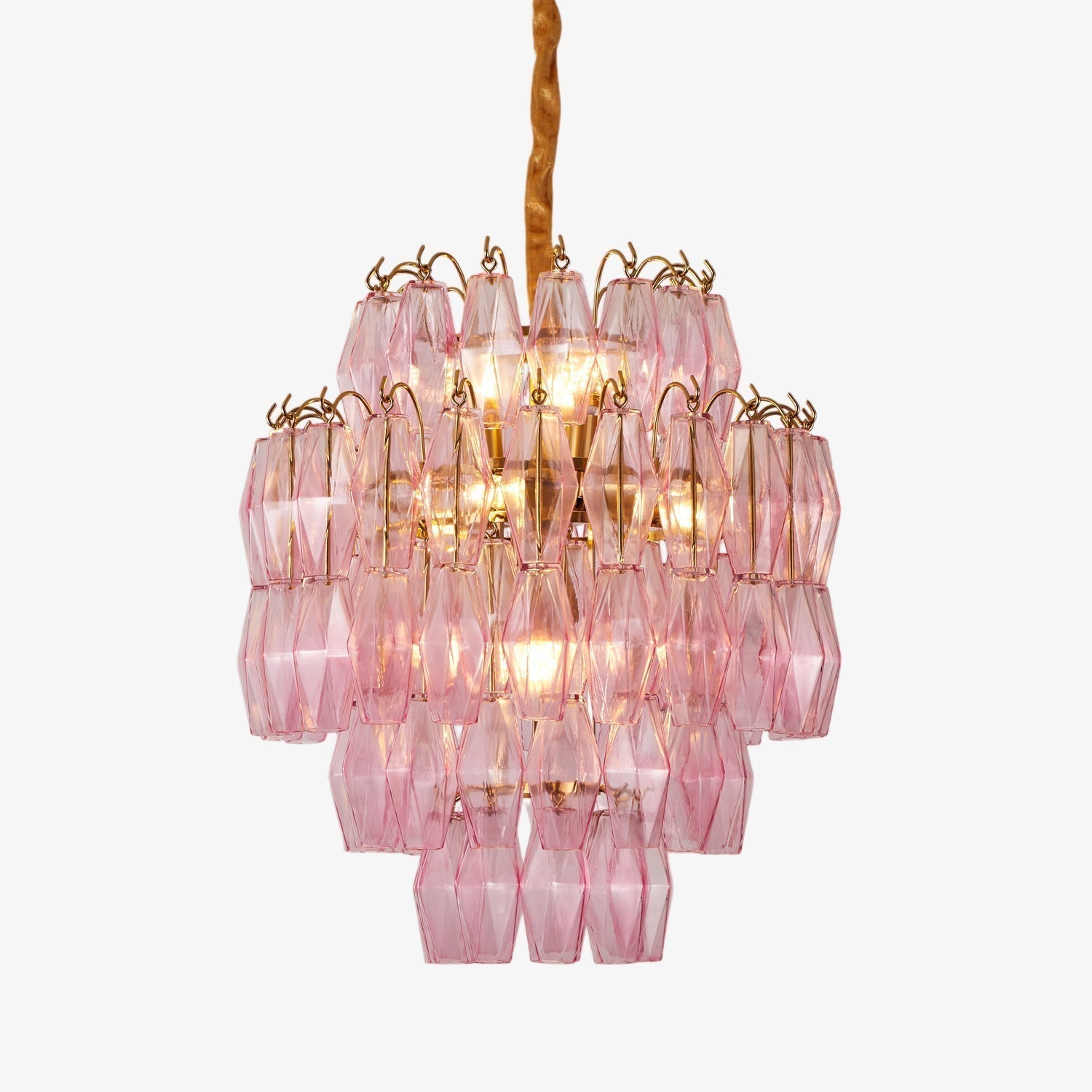 Aurora Lustre Rose Murano Verre Superposé Glamour - Neutralighting