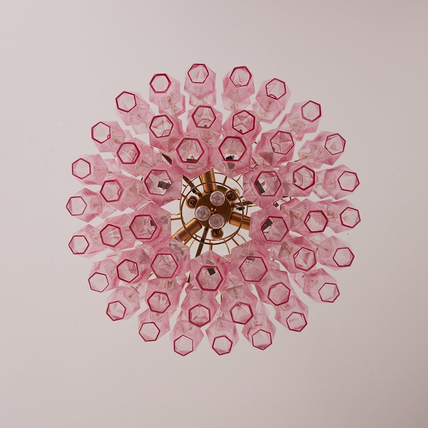 Aurora Lustre Rose Murano Verre Superposé Glamour - Neutralighting