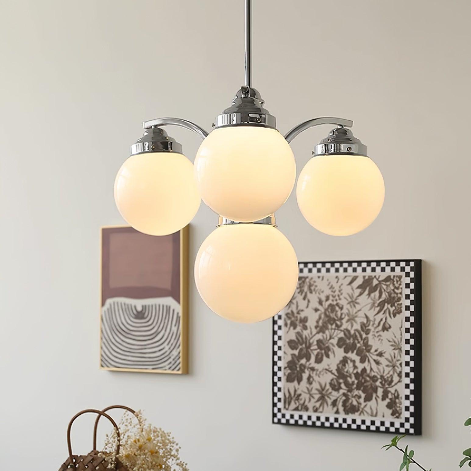Salamanca Lustre Verre Chrome Élégant - Neutralighting