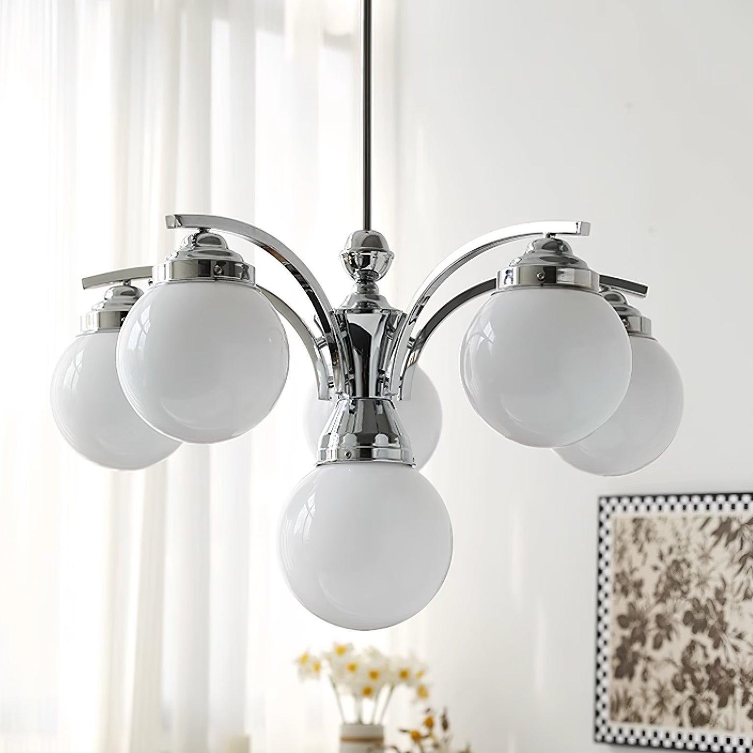 Salamanca Lustre Verre Chrome Élégant - Neutralighting