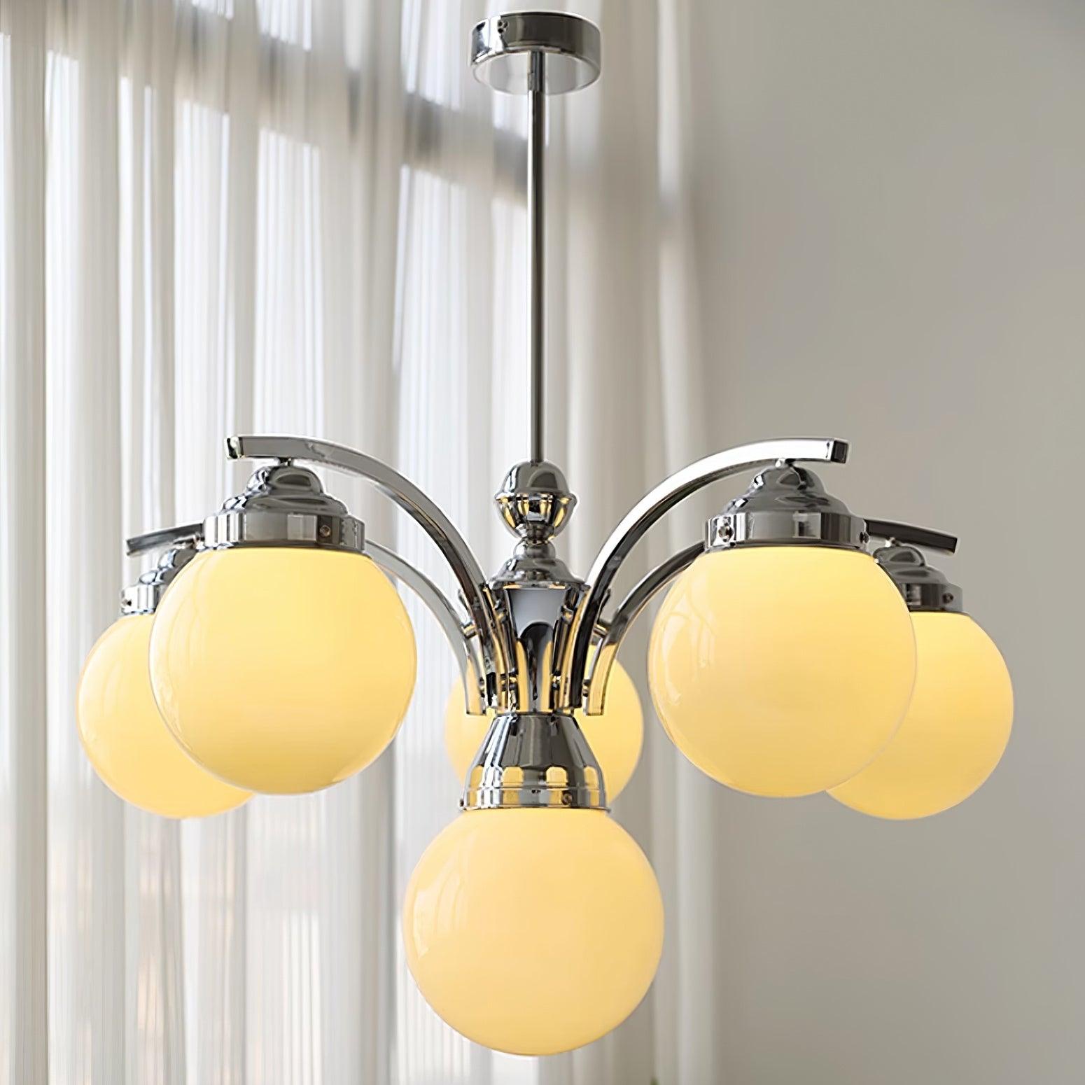 Salamanca Lustre Verre Chrome Élégant - Neutralighting