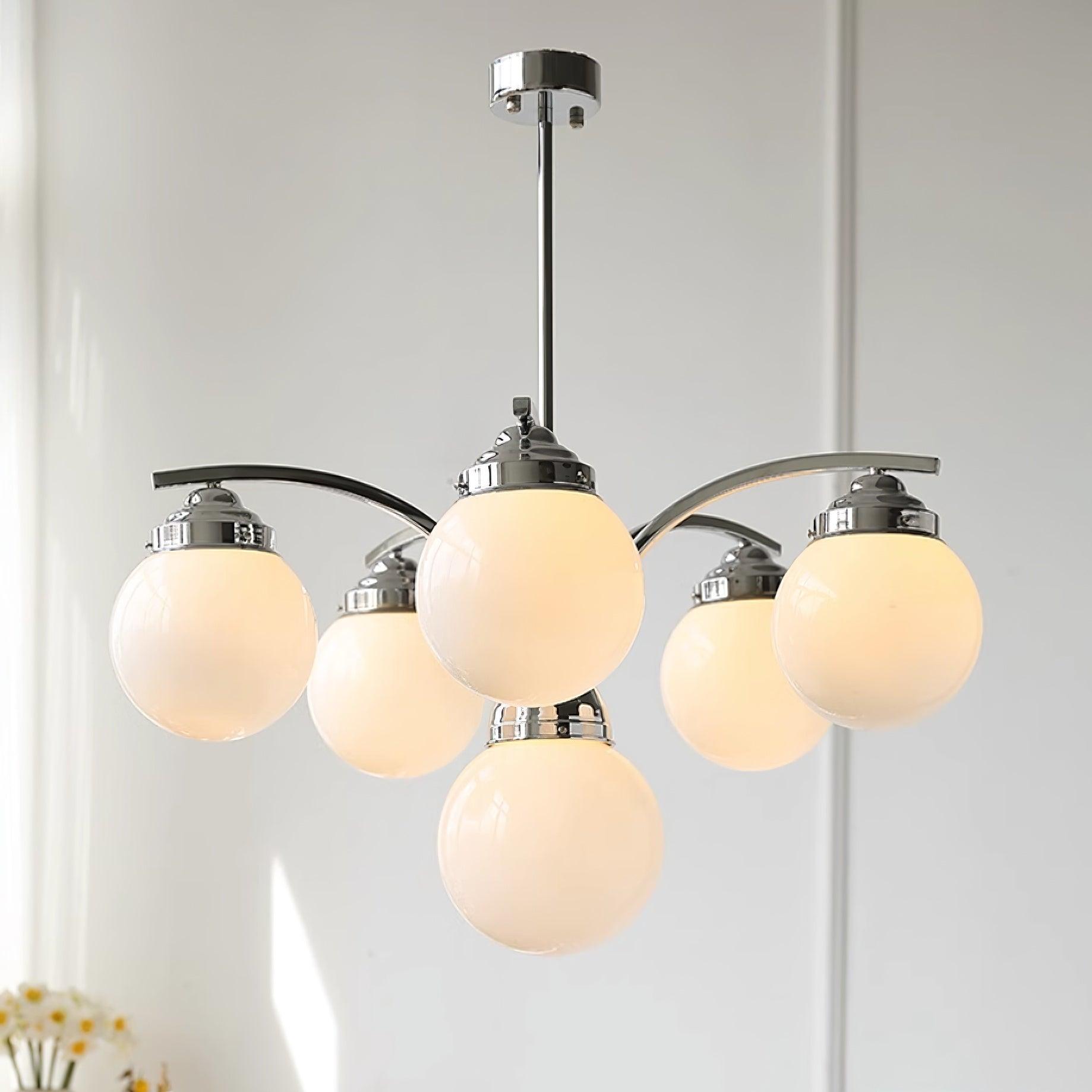 Salamanca Lustre Verre Chrome Élégant - Neutralighting