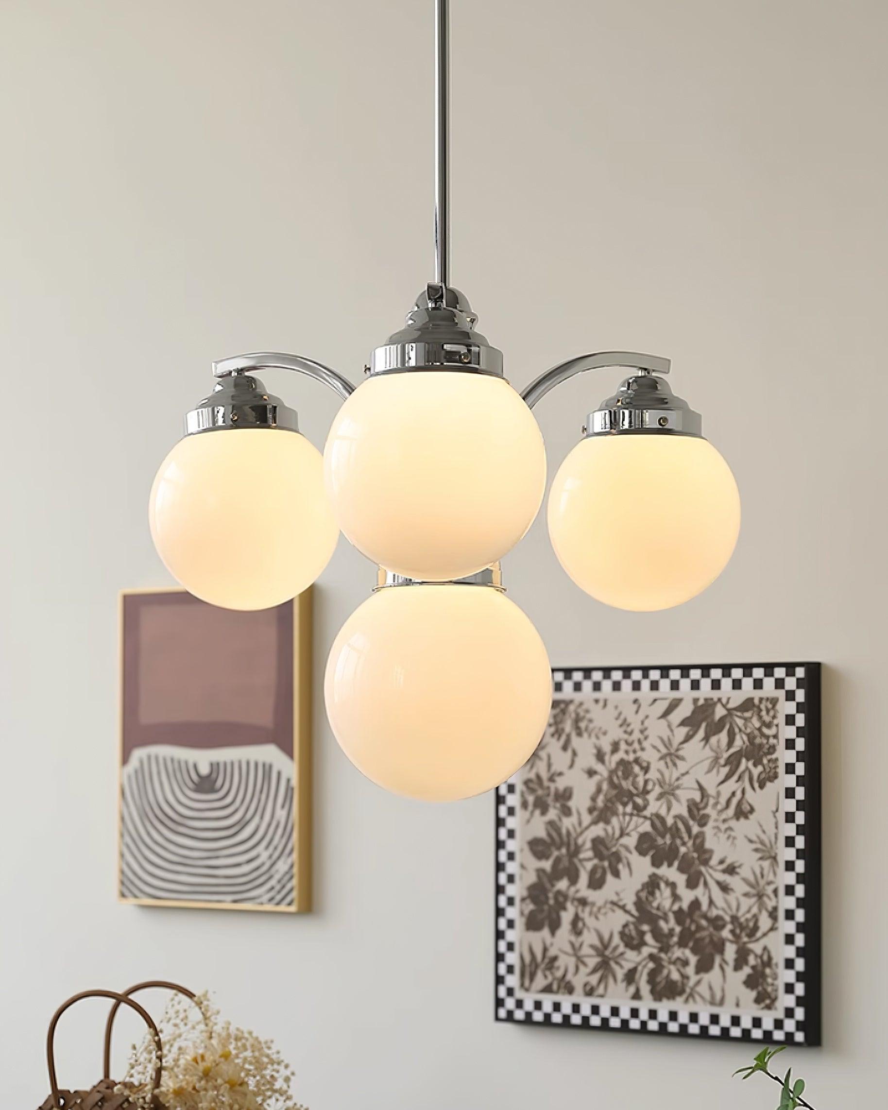Salamanca Lustre Verre Chrome Élégant - Neutralighting
