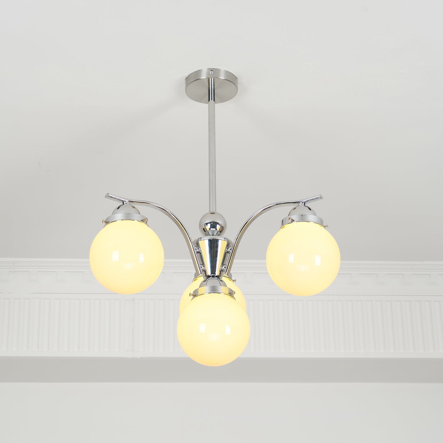 Salamanca Lustre Verre Chrome Élégant - Neutralighting