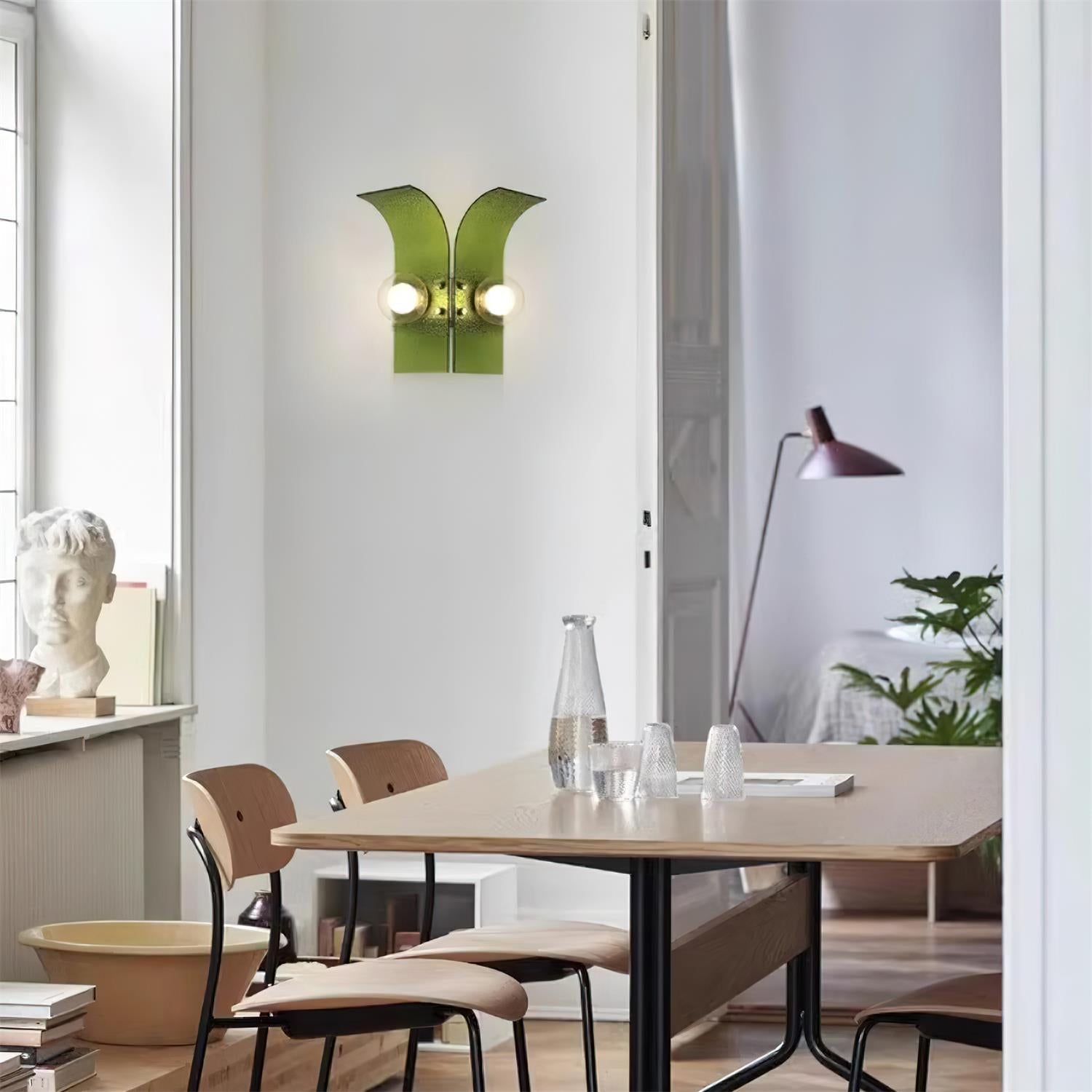 Virelli Applique Murale Panneaux en Verre Texturé Deux Globes Art Déco - Neutralighting