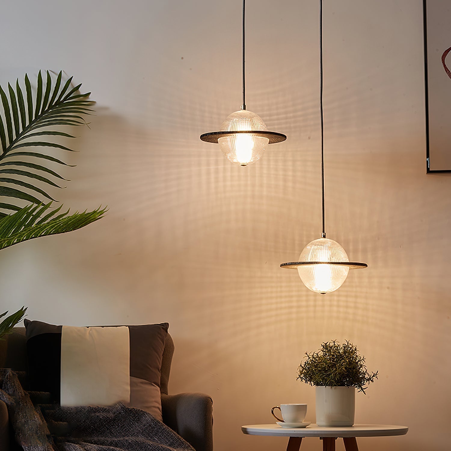 Valentina Moderne Créatif LED Suspension Métal/Verre Chambre À Coucher - Neutralighting