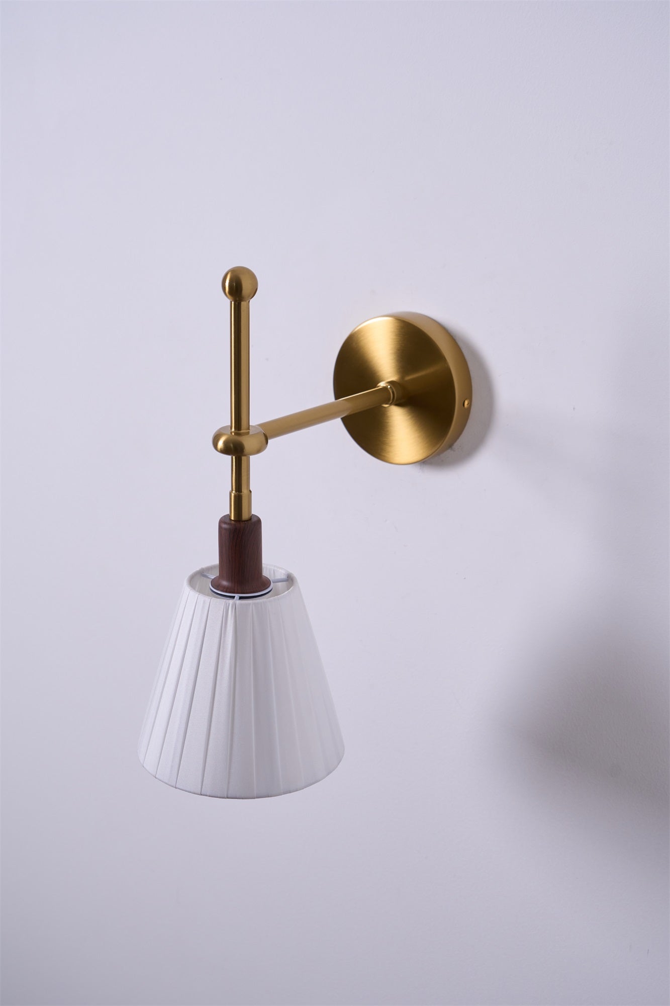 Lustra Lampe Murale en Tissu Plissé Laiton - Neutralighting