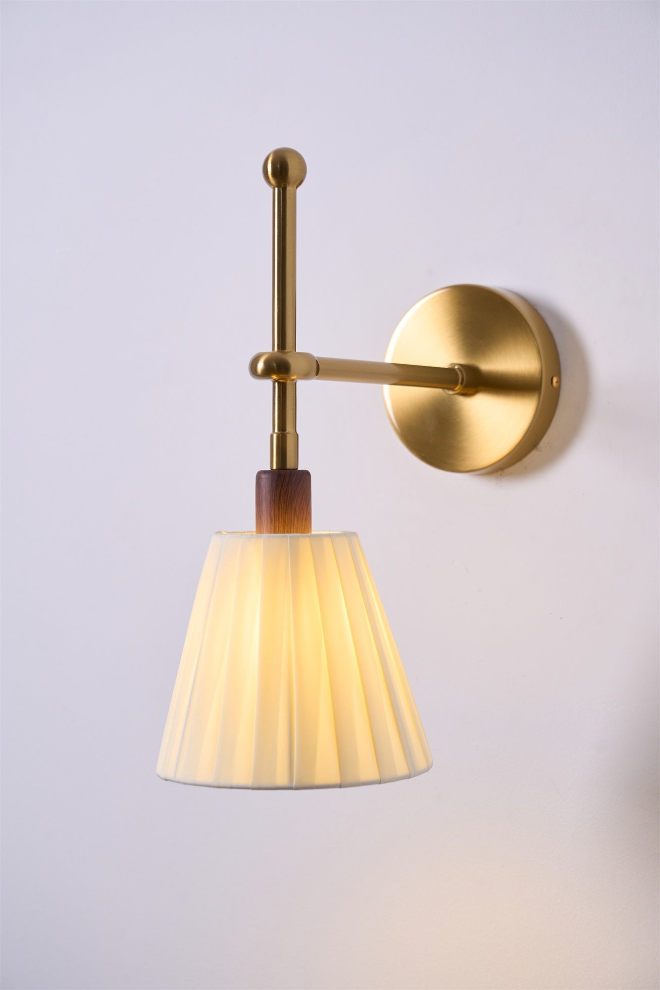 Lustra Lampe Murale en Tissu Plissé Laiton - Neutralighting