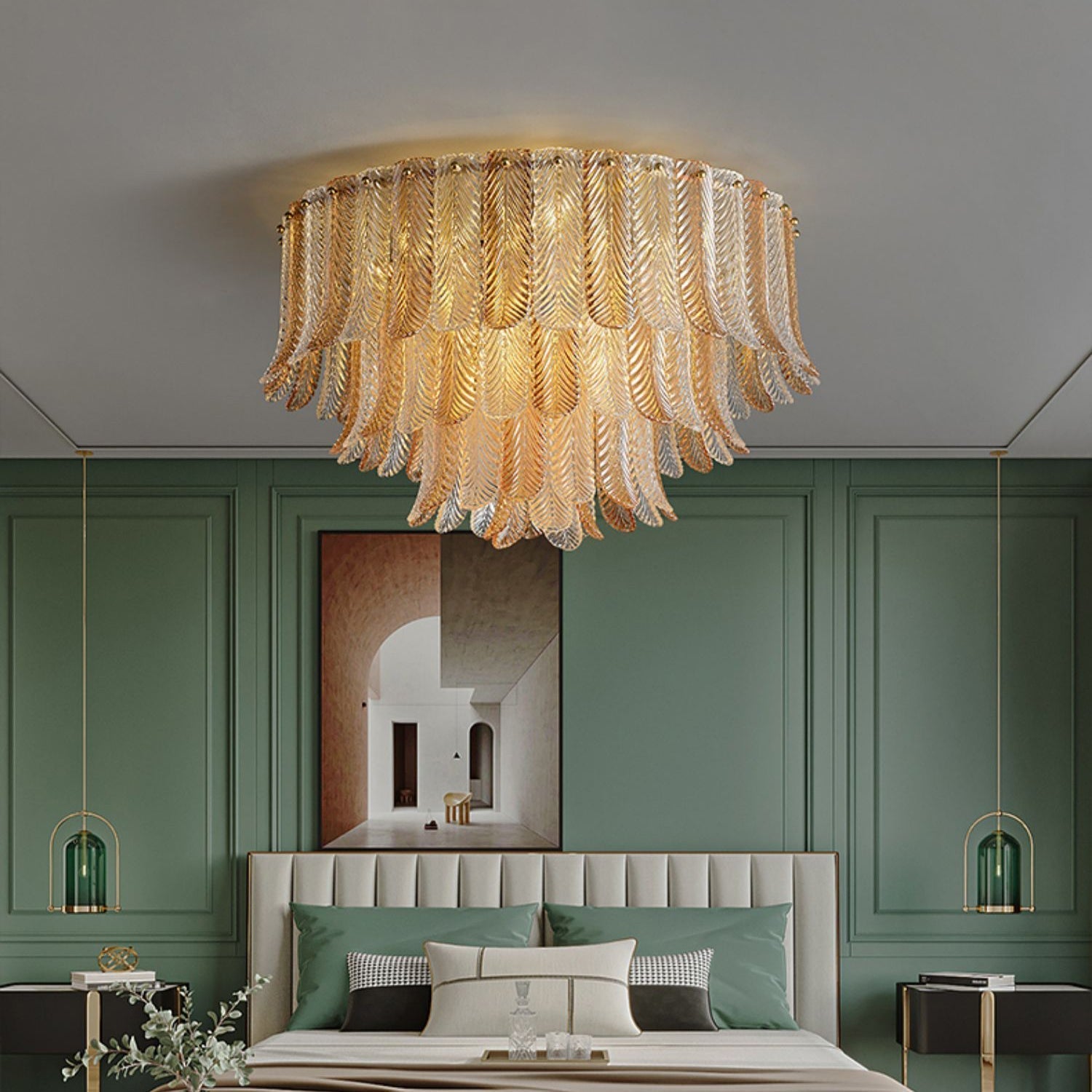 Vosolara Plafonnier Laiton Verre Luxe - Neutralighting