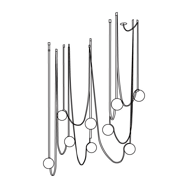 Lustra Suspension en Cuir et Verre - Neutralighting
