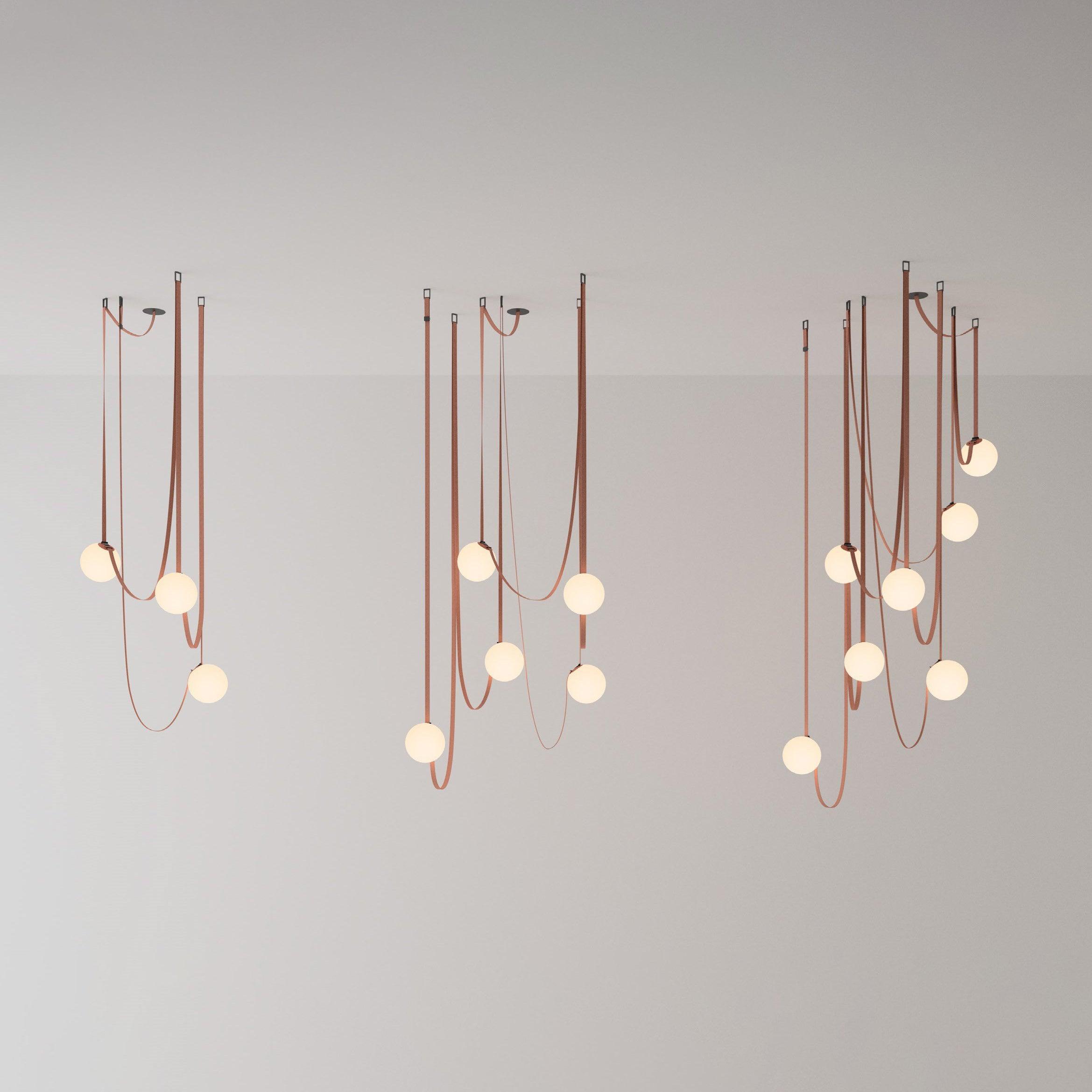 Lustra Suspension en Cuir et Verre - Neutralighting