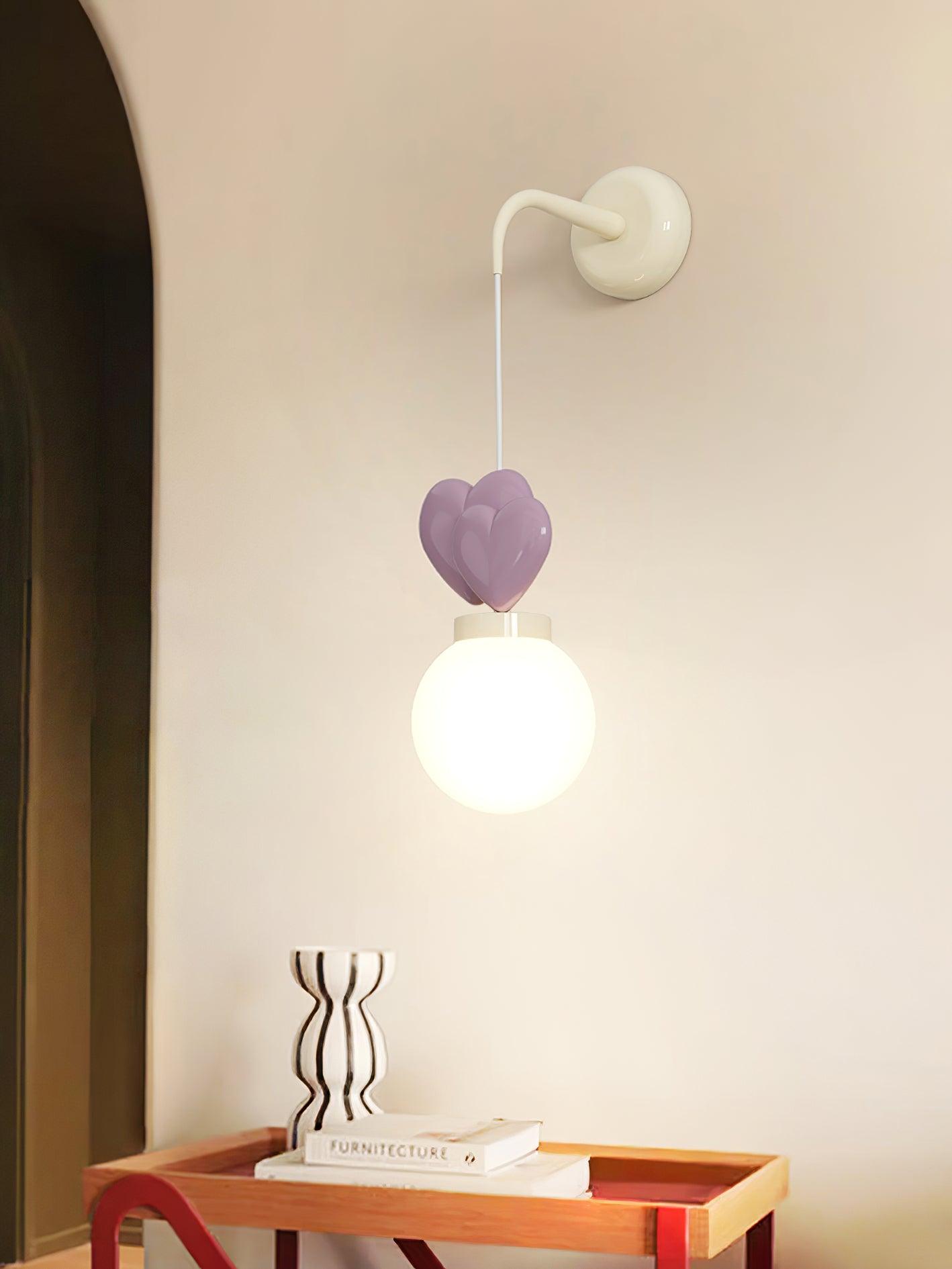 Riva Applique Murale Résine Cœur Verre - Neutralighting