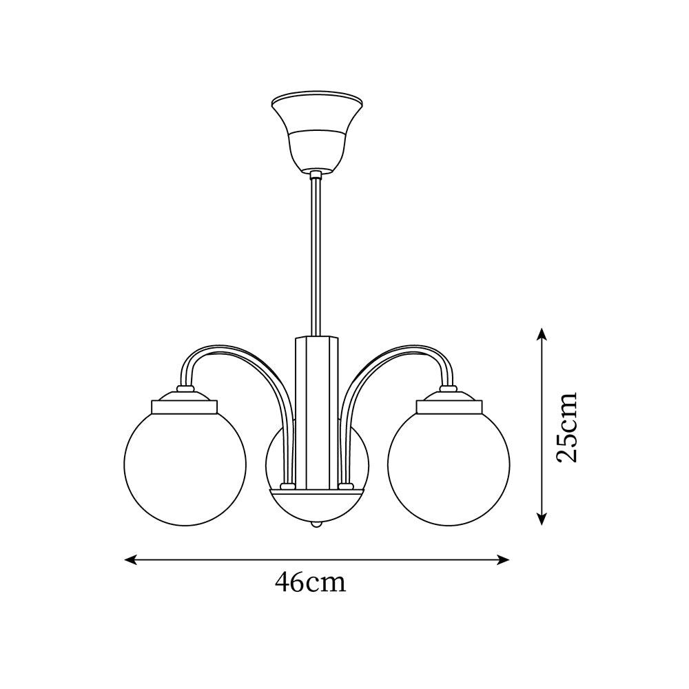 Polaris Chandelier Chrome Wood Six-Arm - Letslighting