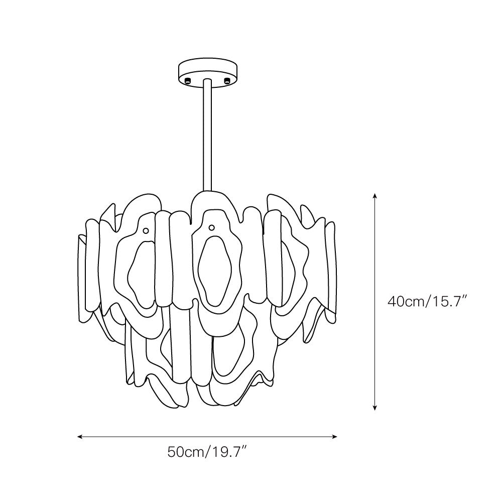 Zecaryra Postmodern Luxury Glass Chandelier - Lamp Copper