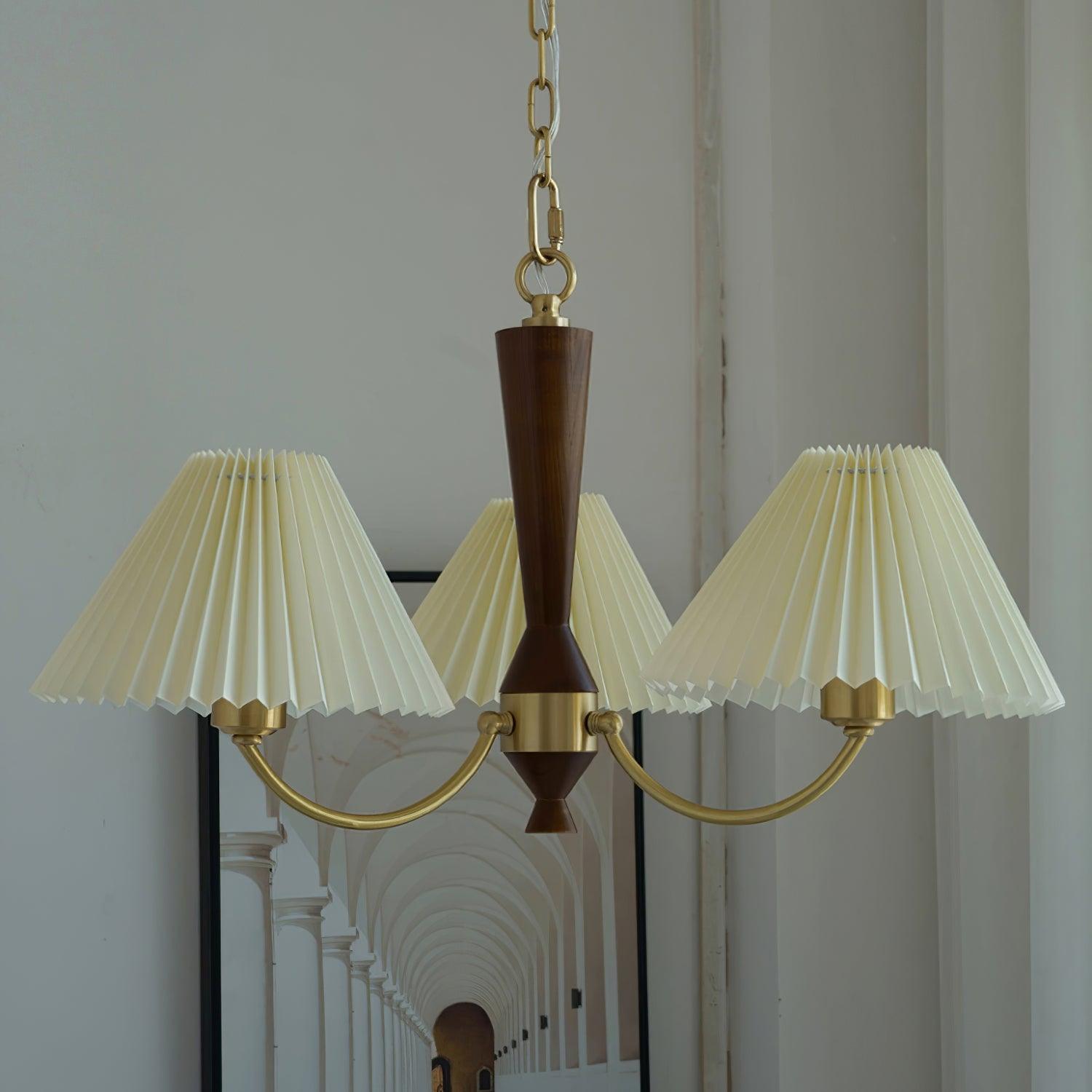 Lustra Chandelier Abat-jours Plissés Blancs - Neutralighting