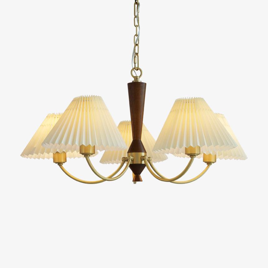 Lustra Chandelier Abat-jours Plissés Blancs - Neutralighting