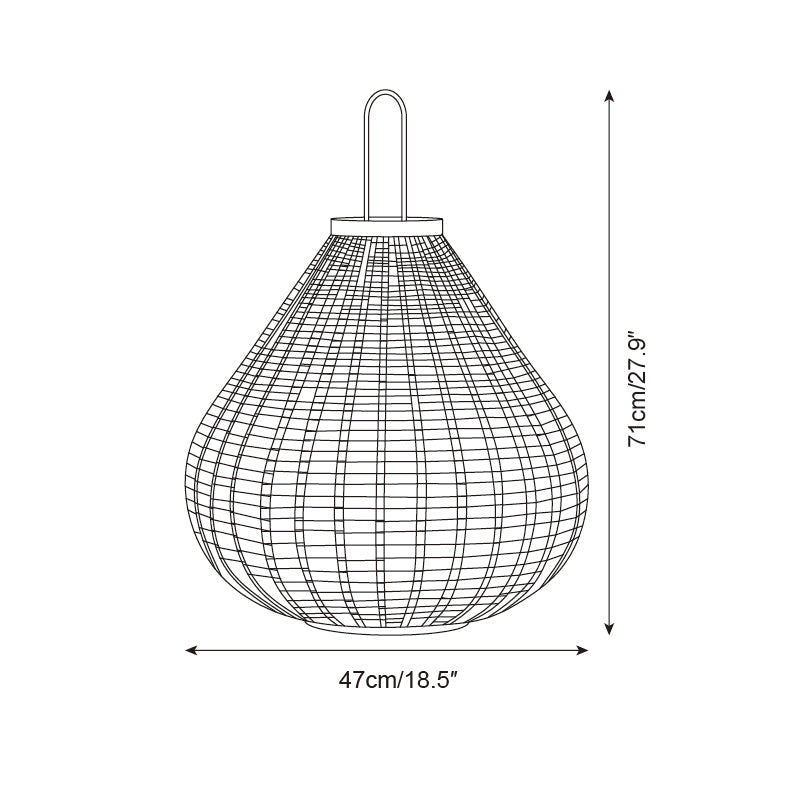 Poltrona Lampe Extérieure Lanterne Rattan Goutte d'Eau Rustique - Neutralighting