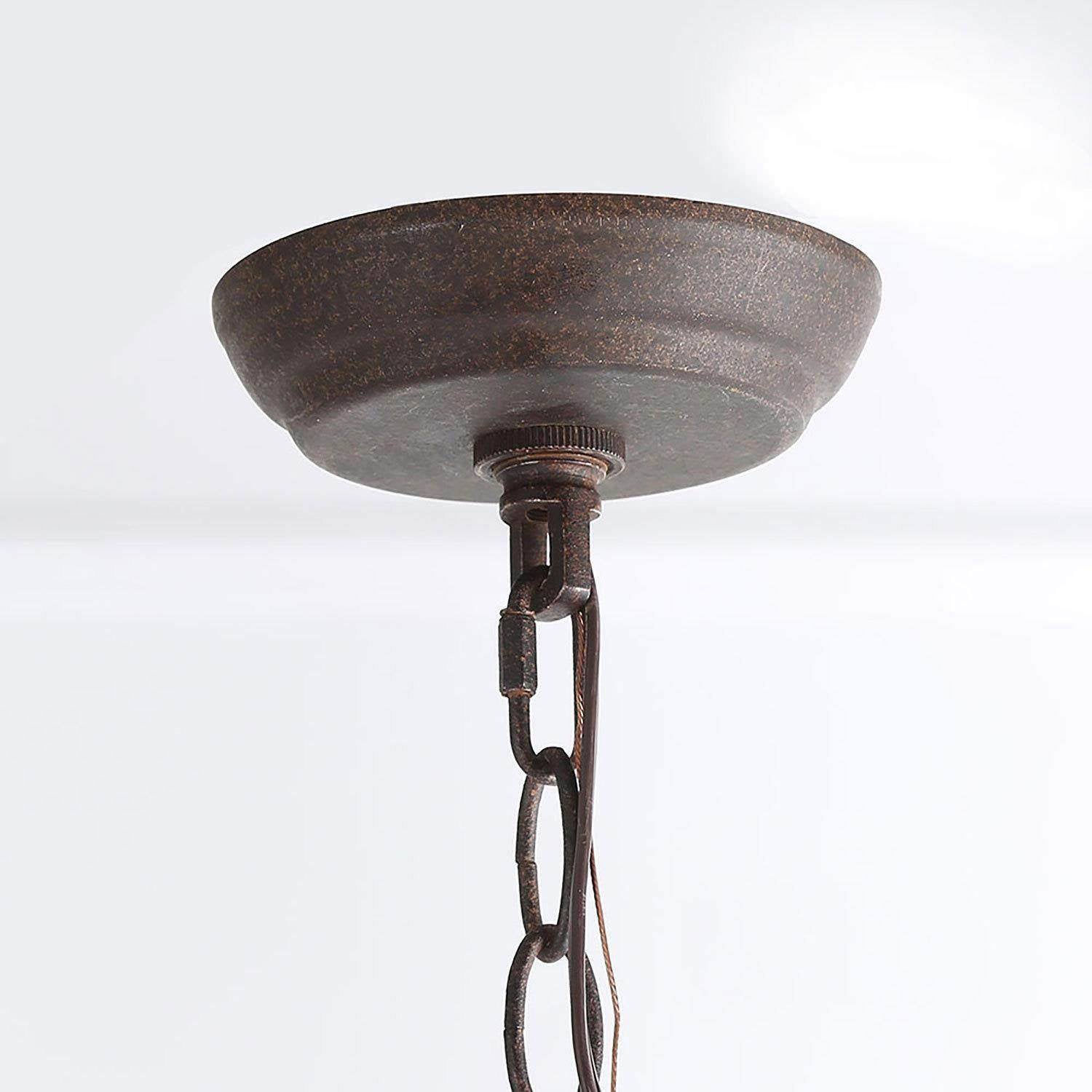 Zonorira Vintage Industrial Wooden Metal Chandelier - Lamp Copper