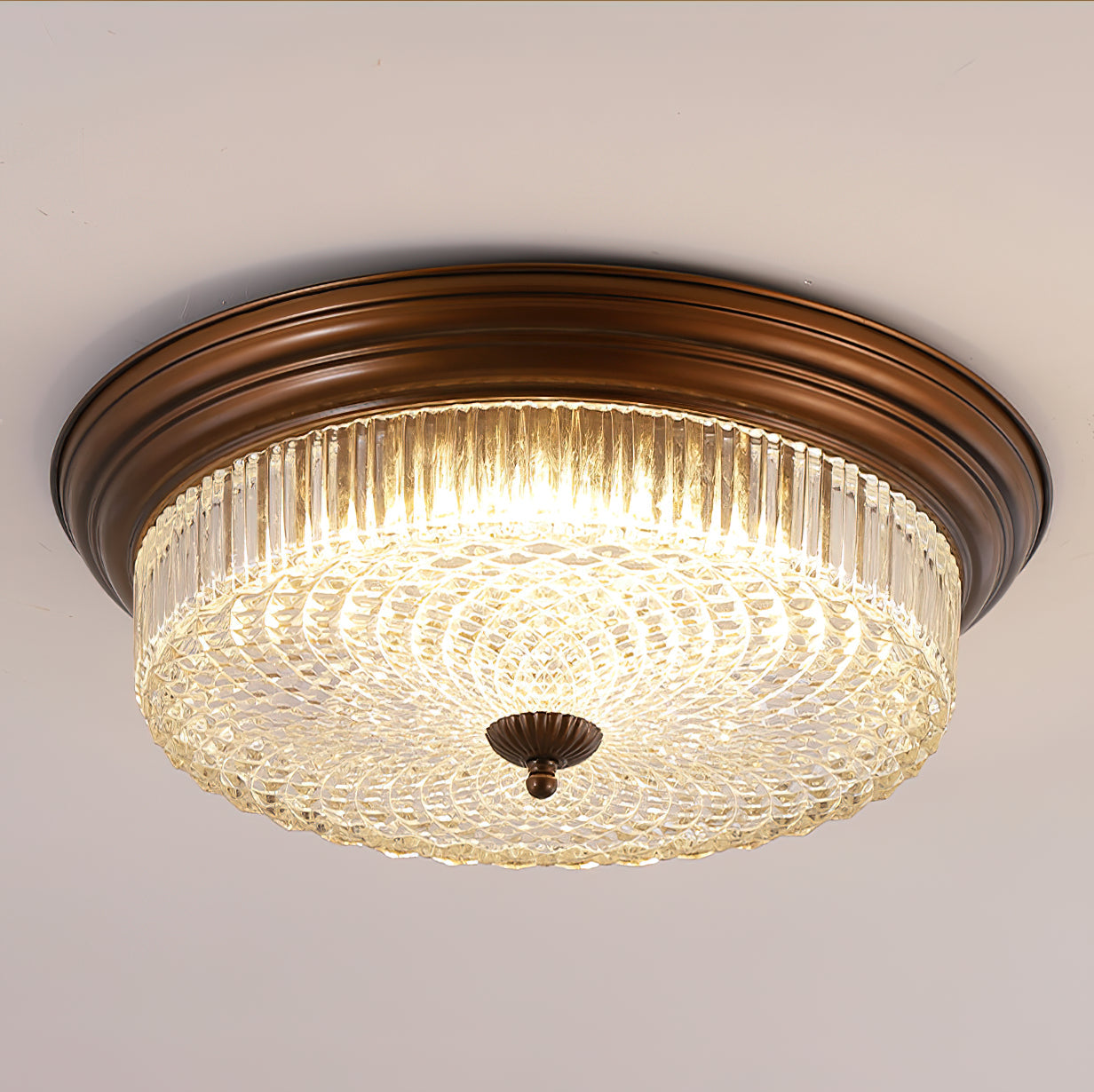 Ulcarir Lampe de Plafond Métal Verre Rétro Minimaliste Moderne - Neutralighting