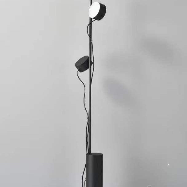 Arisha Lampadaire Linéaire Minimaliste, Métal/Acrylique, Noir, Salon