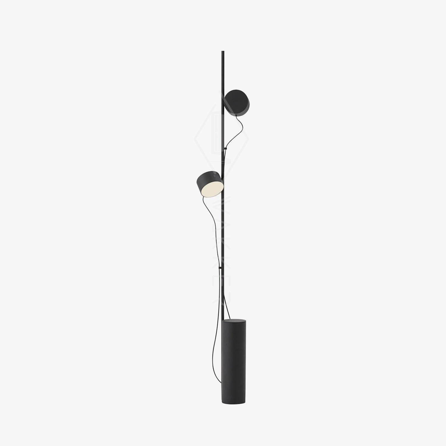 Arisha Lampadaire Linéaire Minimaliste, Métal/Acrylique, Noir, Salon