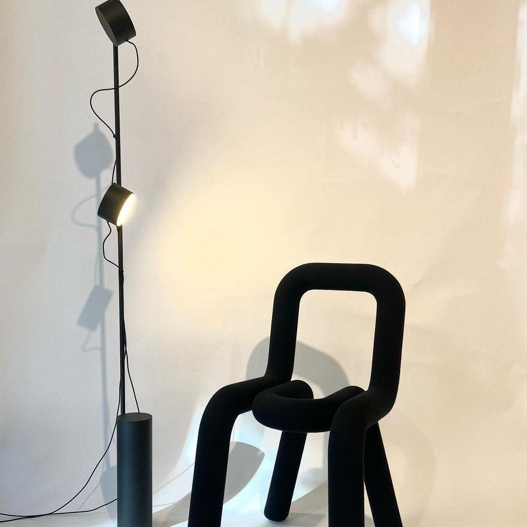Arisha Lampadaire Linéaire Minimaliste, Métal/Acrylique, Noir, Salon
