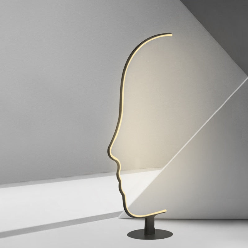 Ray Lampe sur pied Led visage de humain postmoderne pour la chambre - Neutralighting