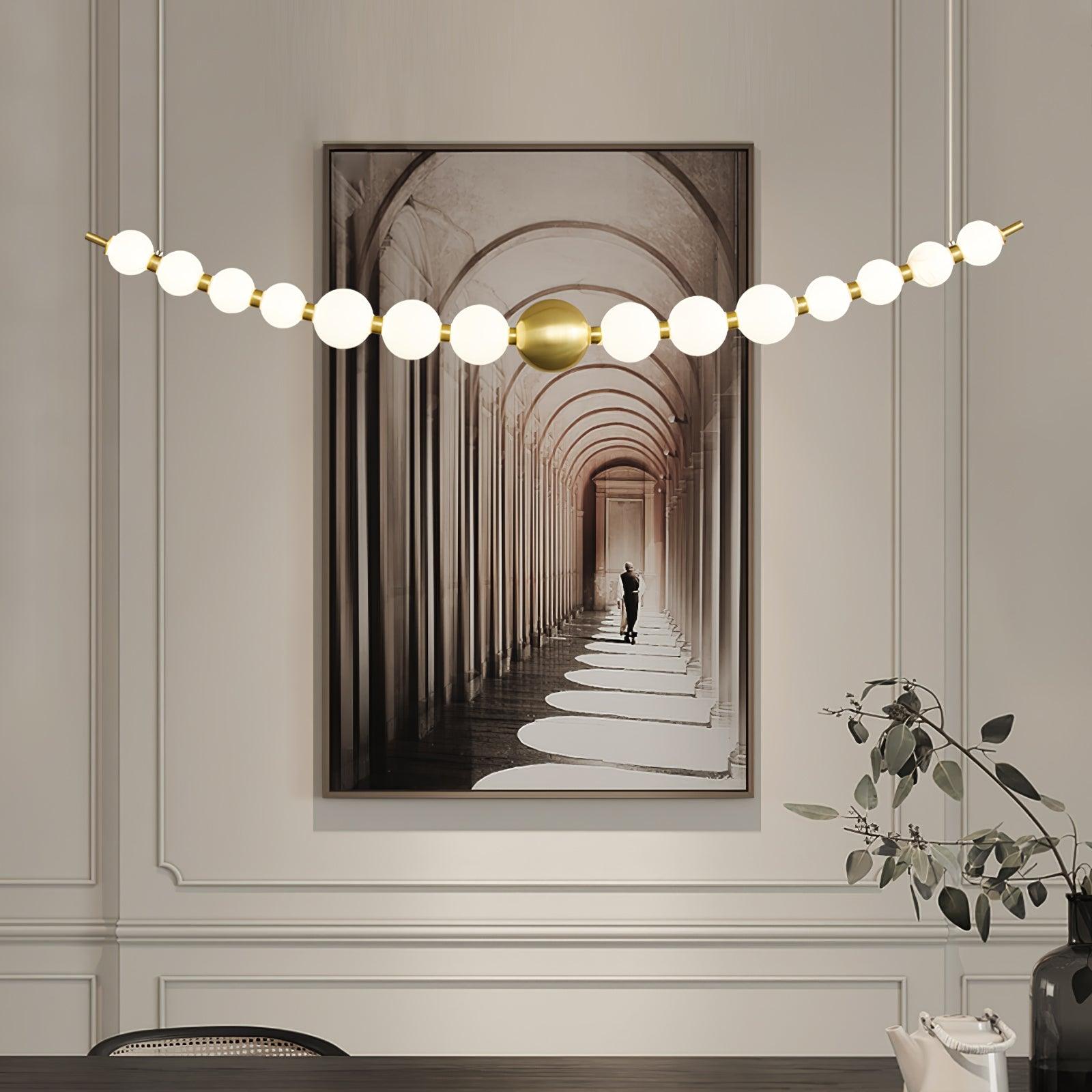 Linea Contemporary Brass Pendant Lamp - Blowlighting