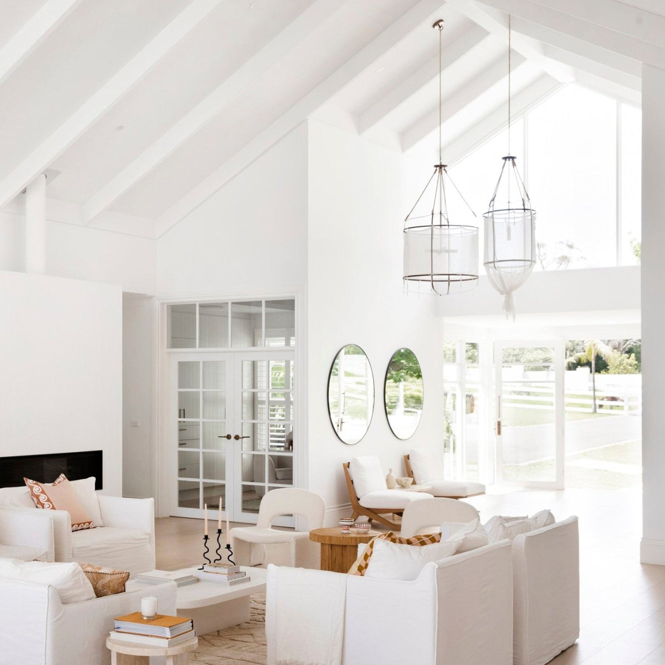 Erina Chandelier Moderne en Lin et Métal - Neutralighting