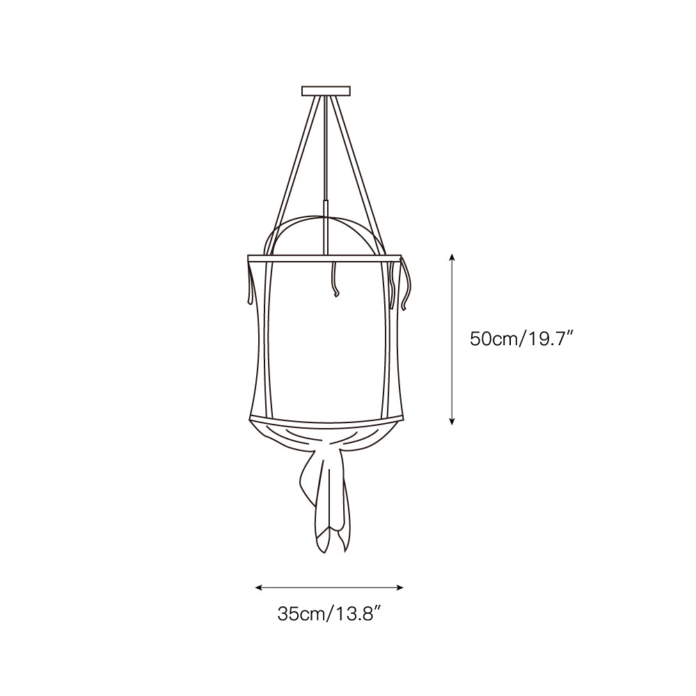 Erina Chandelier Moderne en Lin et Métal - Neutralighting