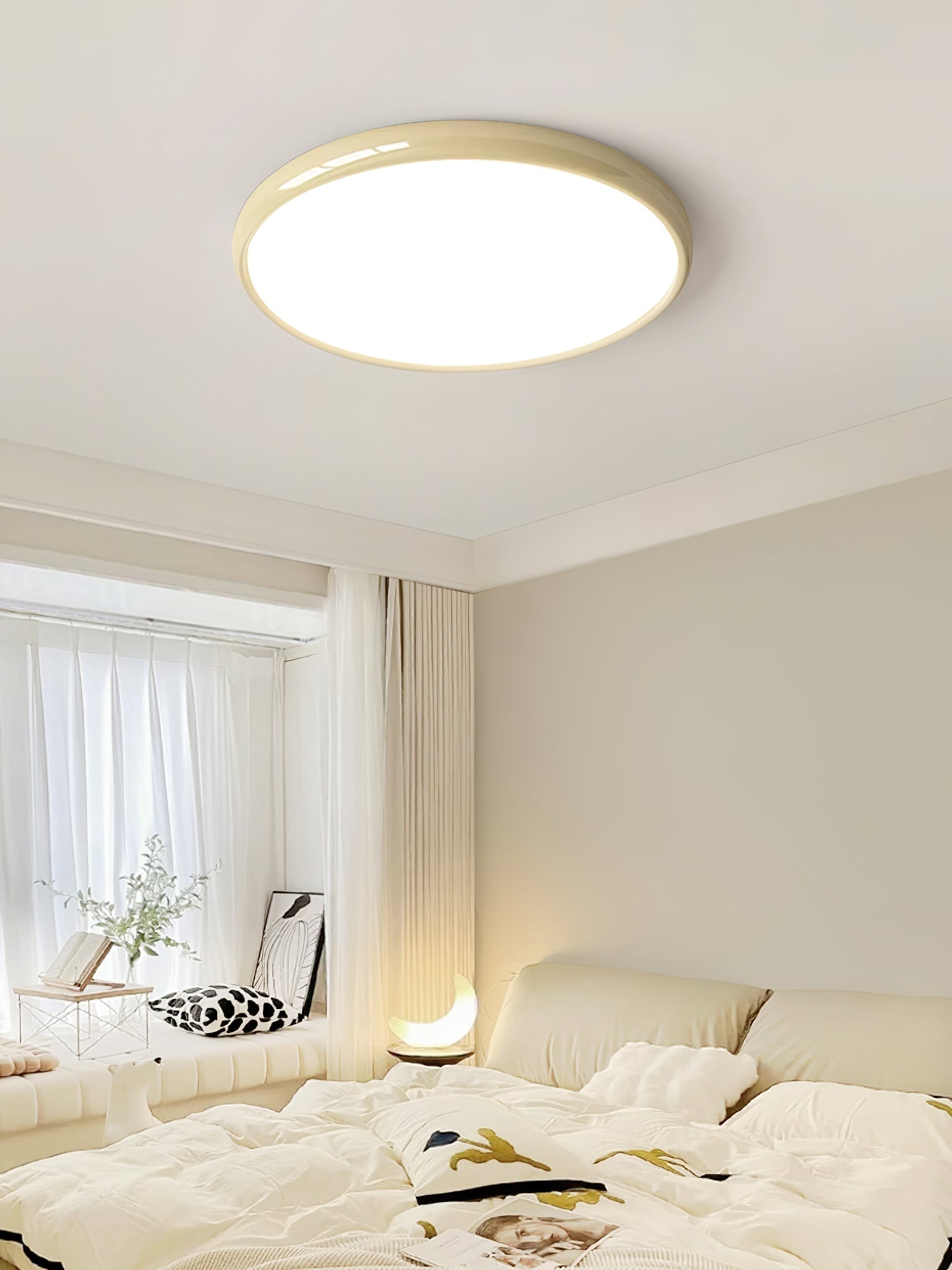 Aurdoreth LED Modern Minimalist Metal Flush Mount Ceiling Light - Lamp Copper