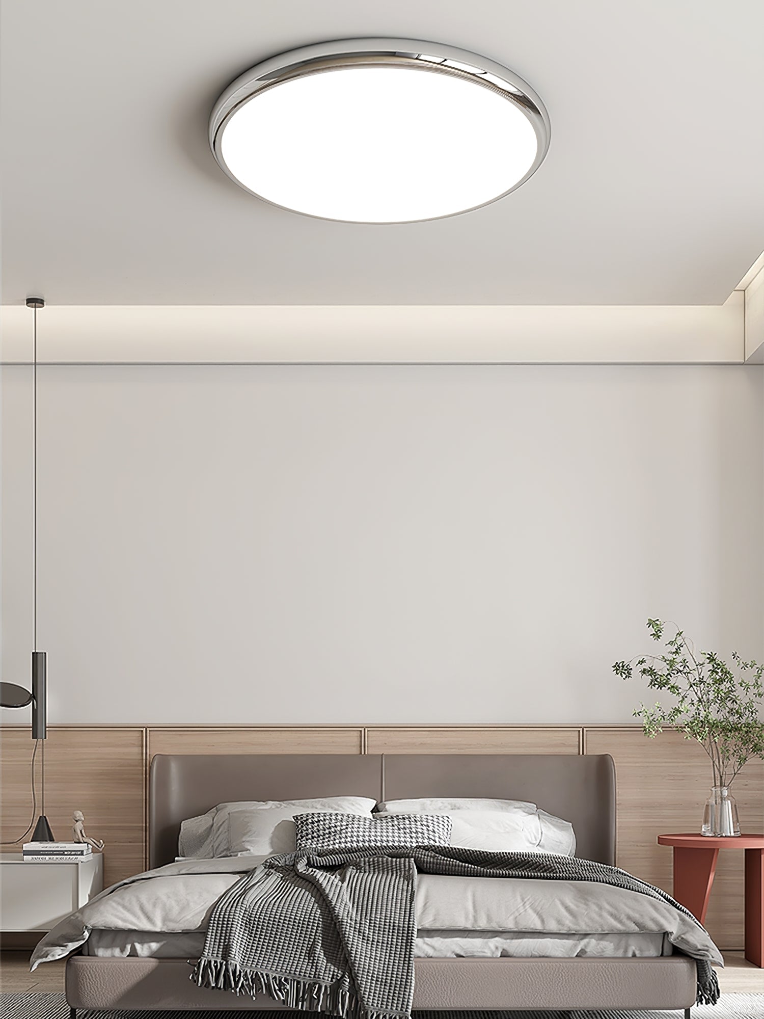 Aurdoreth LED Modern Minimalist Metal Flush Mount Ceiling Light - Lamp Copper