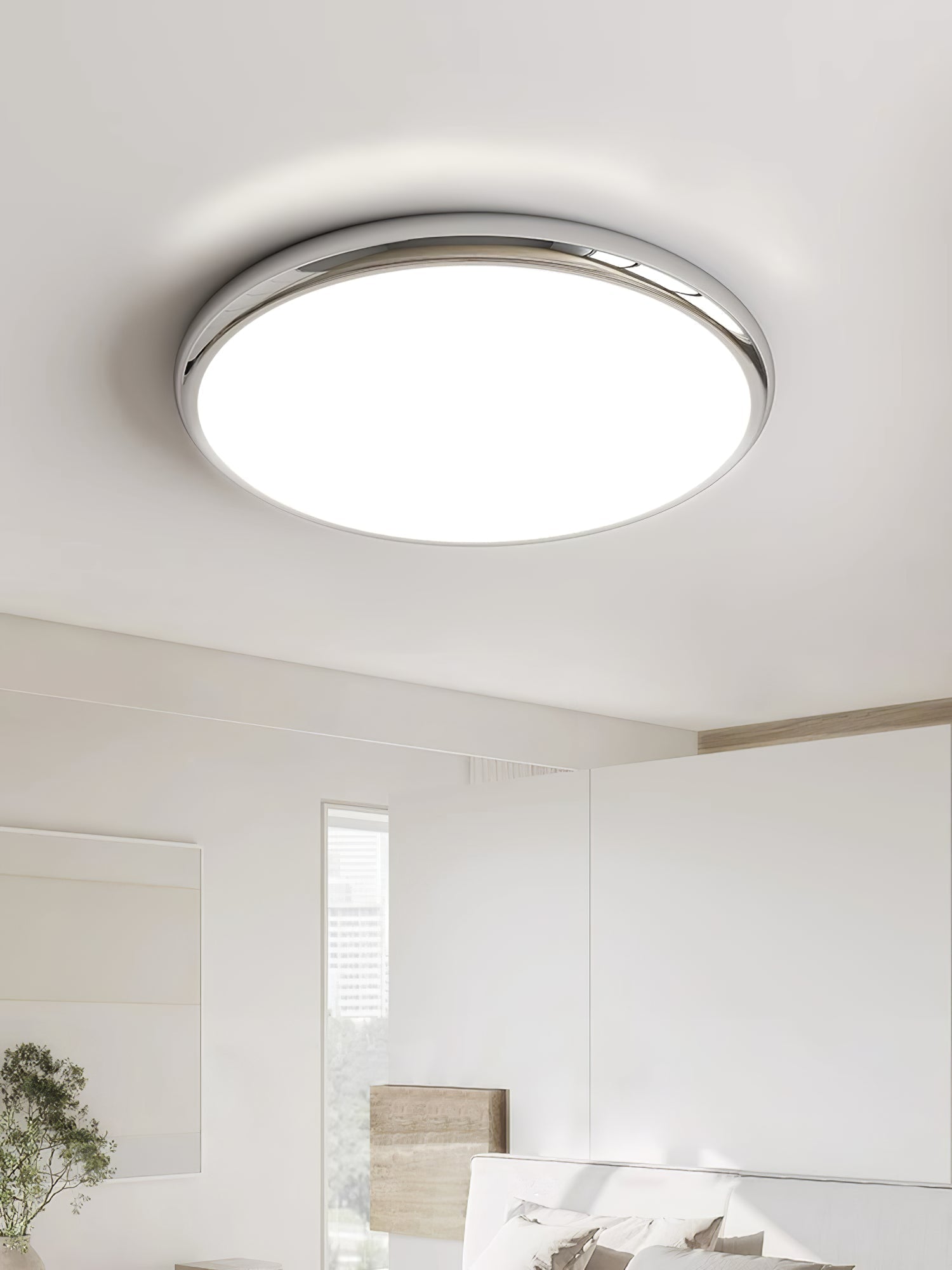 Aurdoreth LED Modern Minimalist Metal Flush Mount Ceiling Light - Lamp Copper