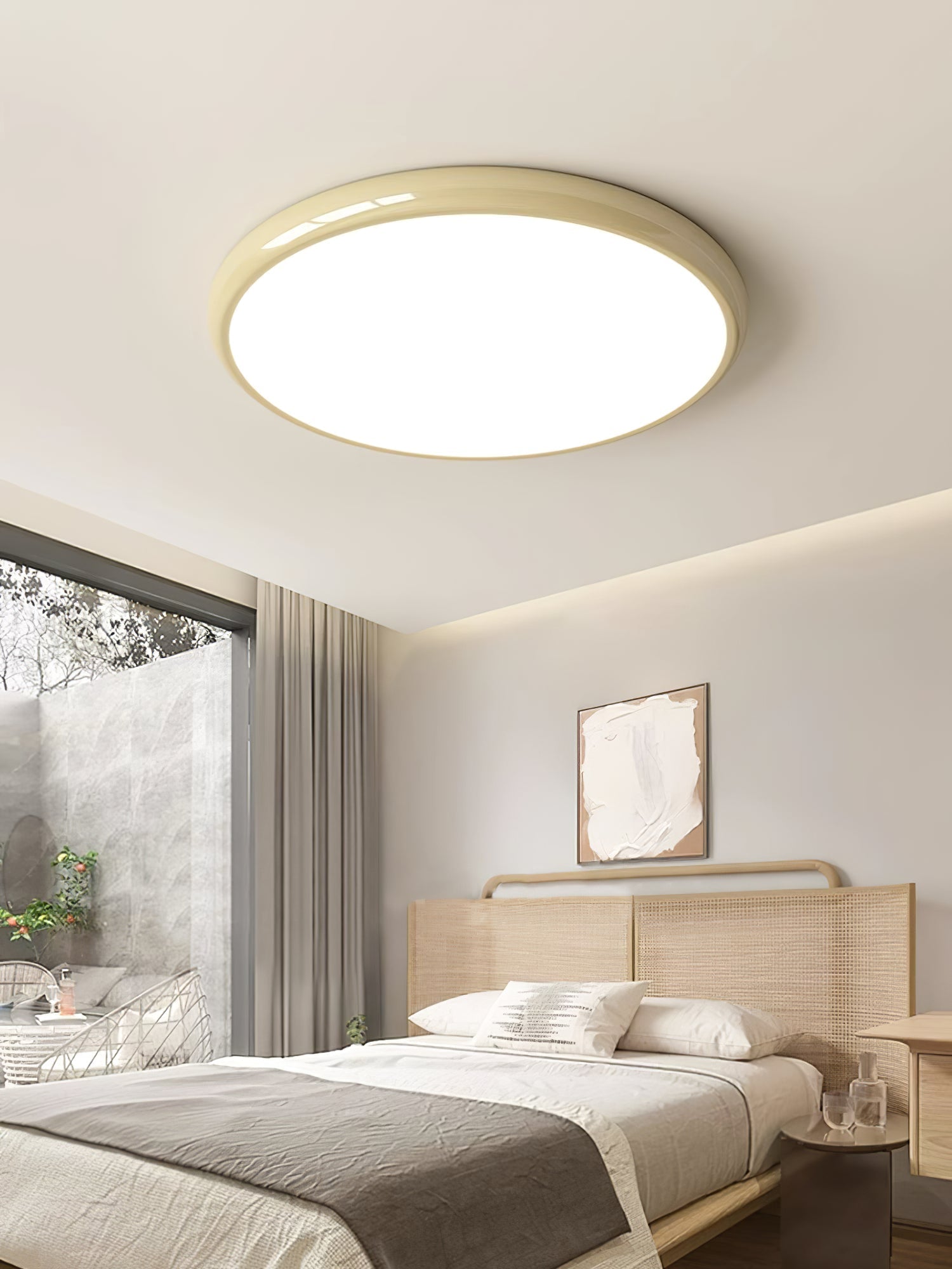 Aurdoreth LED Modern Minimalist Metal Flush Mount Ceiling Light - Lamp Copper