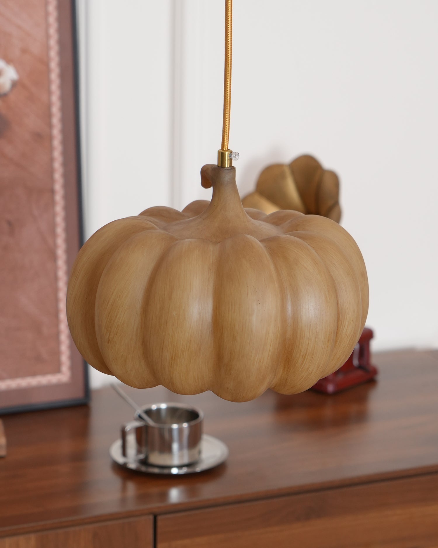 Duzy Pumpkin Pendant Lamp Resin Vintage Japanese - Letslighting