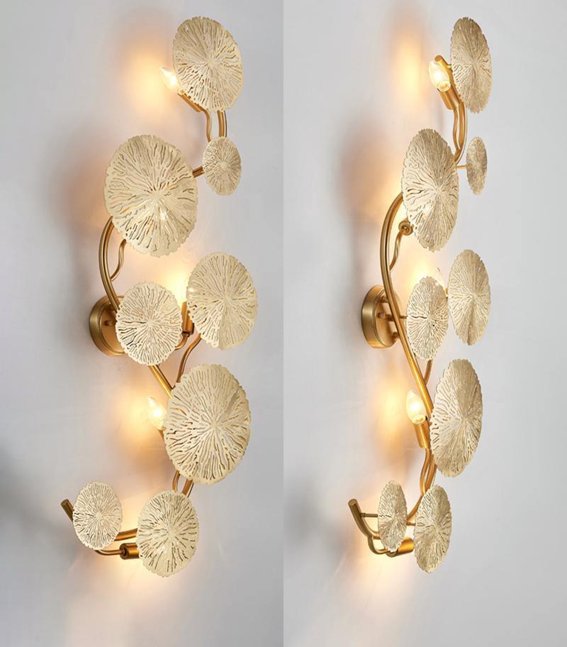 Lustra Applique Murale Feuille De Lotus En Laiton - Neutralighting