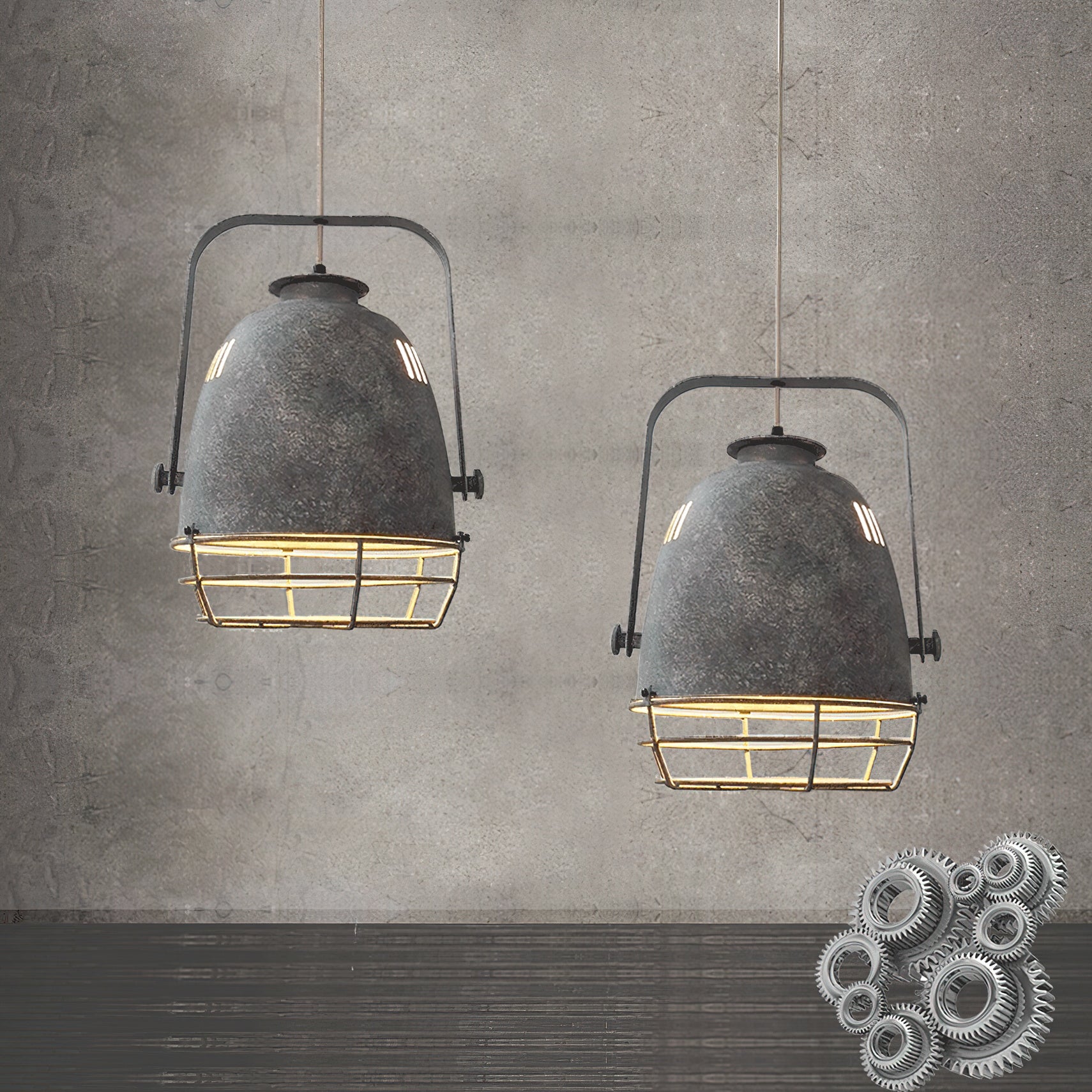 Cenore Vintage Industrial Metal Pendant Light - Lamp Copper
